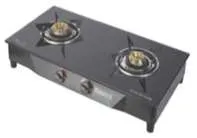GRANITE 2 BR AUTO Gas Stove Black Toughened Glass 2 Burner Auto Ignition